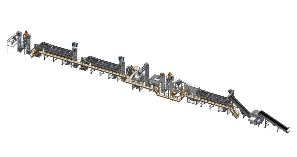 HDPE And PP Rigid Plastic Shredding Recycling Line