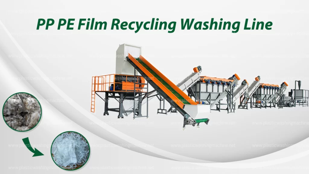 PP PE Film de reciclare a filmului Linia de spălare