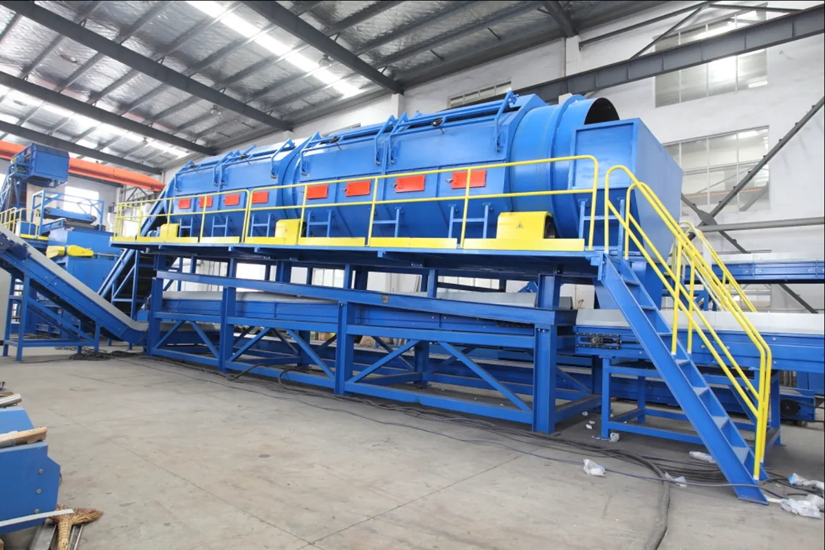 This unit is integral to a waste management and recycling operation, serving to wash, sort, and process materials for recycling. Machines like this are typically custom-built to optimize the handling of particular materials, whether that be plastics, metals, or paper. Comprising a variety of components—such as feed mechanisms, conveyor belts for sorting, shredders, wash stations, dryers, and other elements tailored for readying materials for recycling—this intricate setup aims to elevate both the quantity and quality of recovered materials. It's designed with a dual purpose: to mitigate the environmental toll of waste and to ensure operational safety.