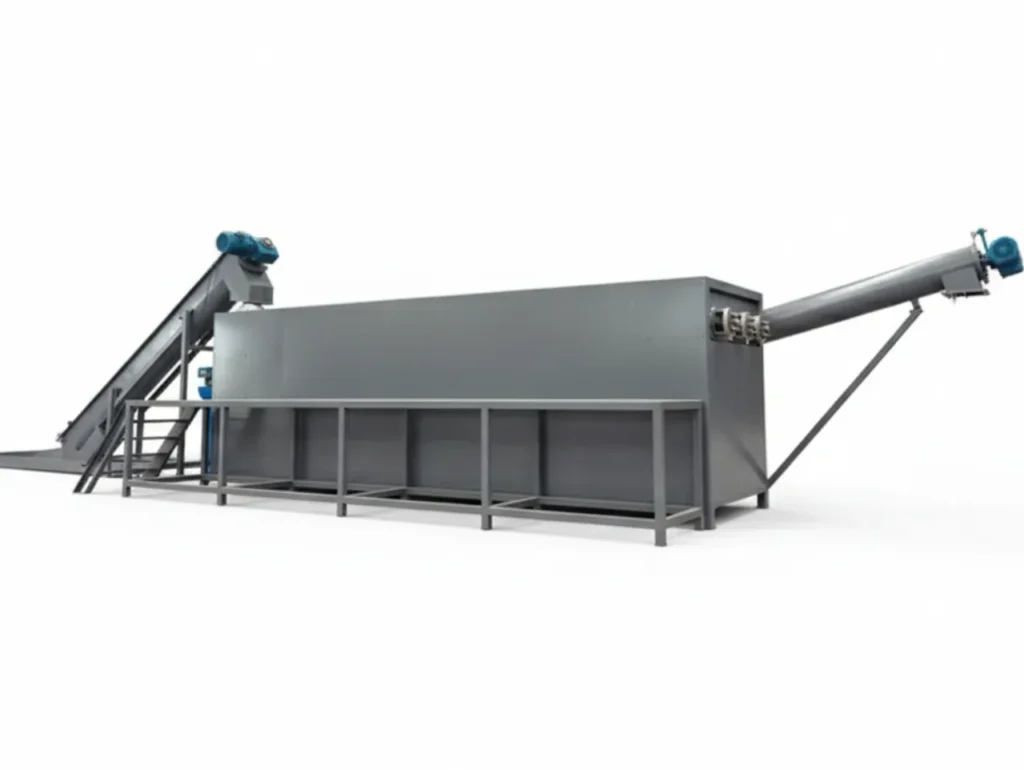 Triple-row paddle drum separation tank technology