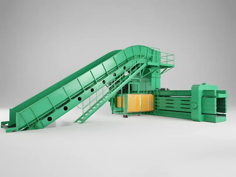 Automatic waste paper and plastic baler