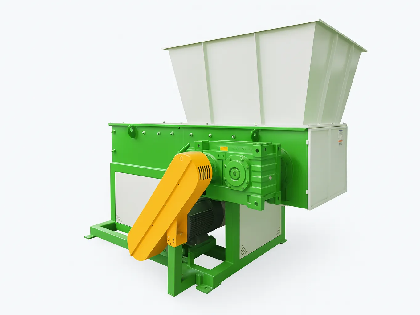 High-capacity waste plastic film shredder