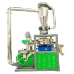 An industrial fine powder grinding mill with cyclone separator and vibratory sieve, used for processing various materials into fine powders.