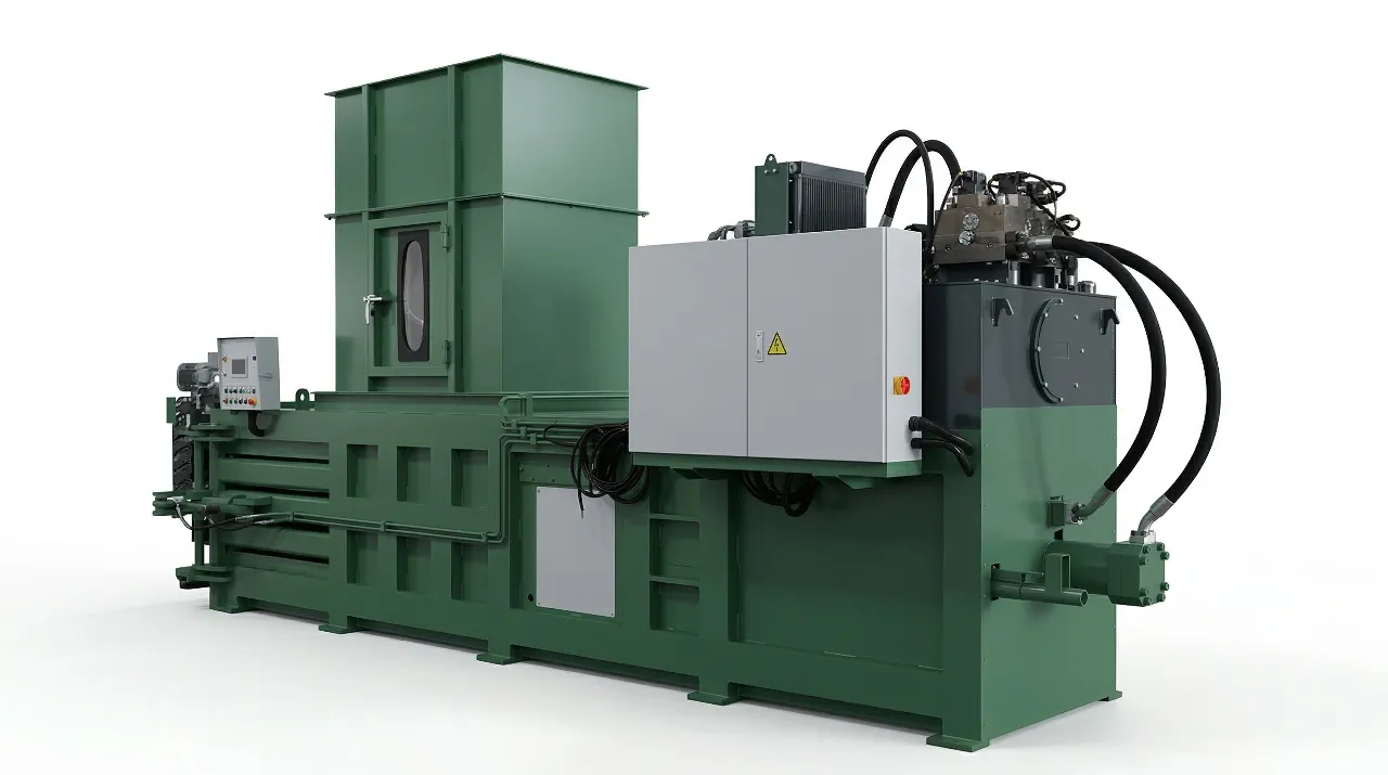 Horizontal Fully Automatic Hydraulic Baler With Auto Tie Plastic Horizontal Fully Automatic Hydraulic Baler With Auto Tie Plastic