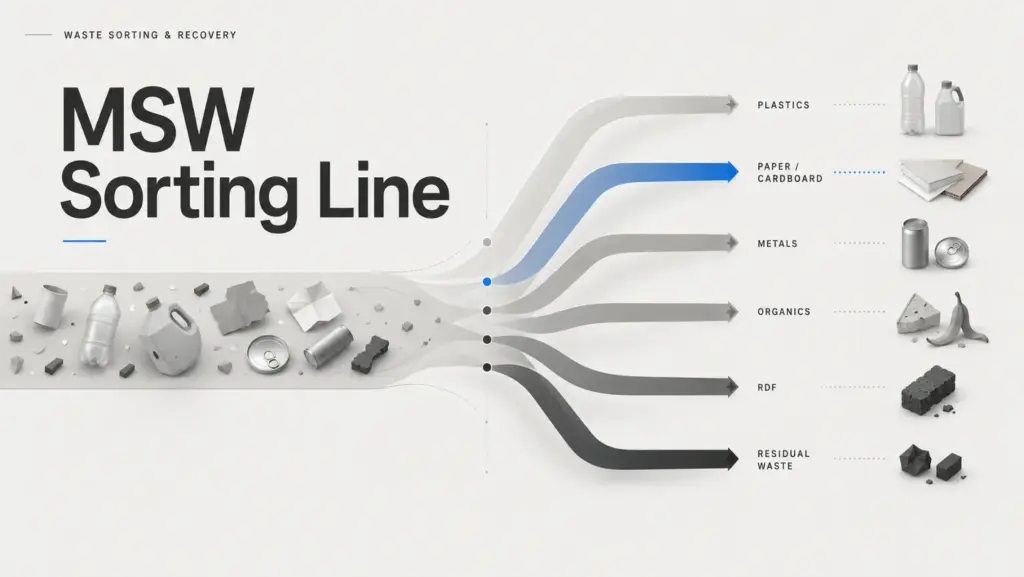 MSW Sorting Machine and Municipal Waste Recycling Plant