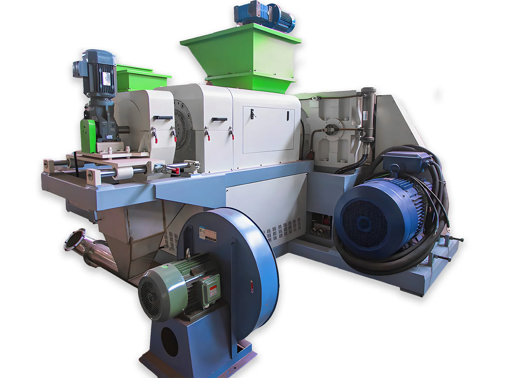 **An industrial squeezer and densifier system:** "Ein industrieller Press- und Verdichtungssystem"