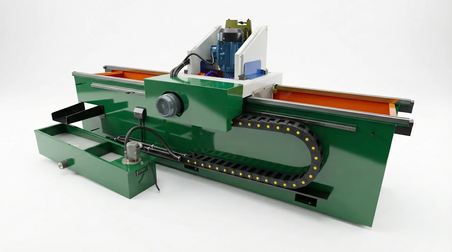 Machine d'affûtage automatique pour lames de broyeurs et déchiqueteuses en plastique.