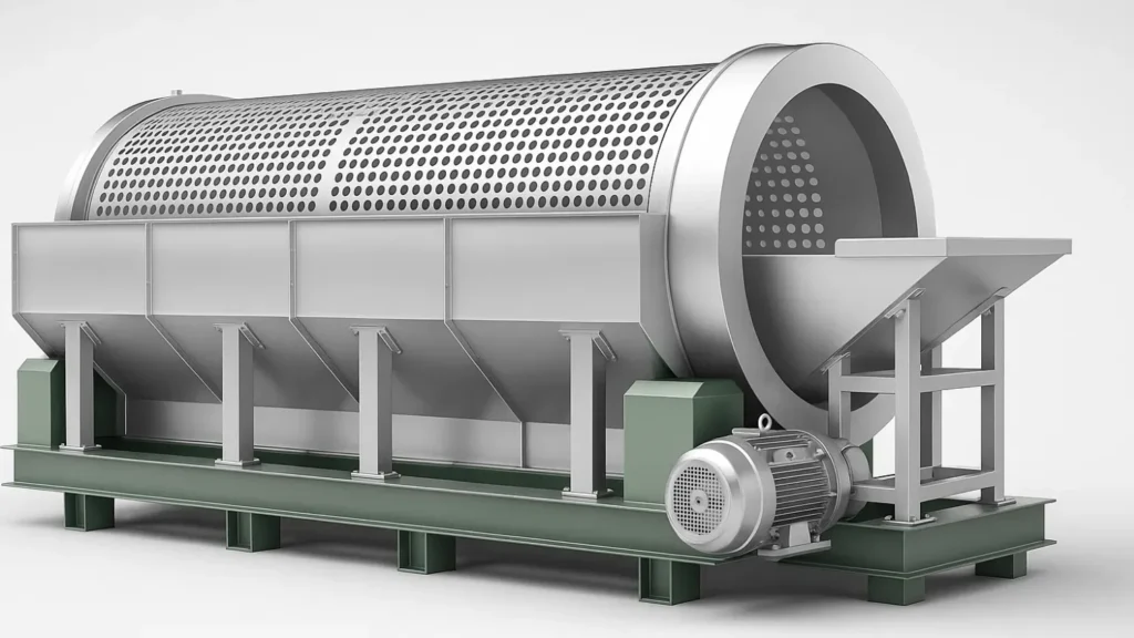 Trommel machine deployed in recycling plant