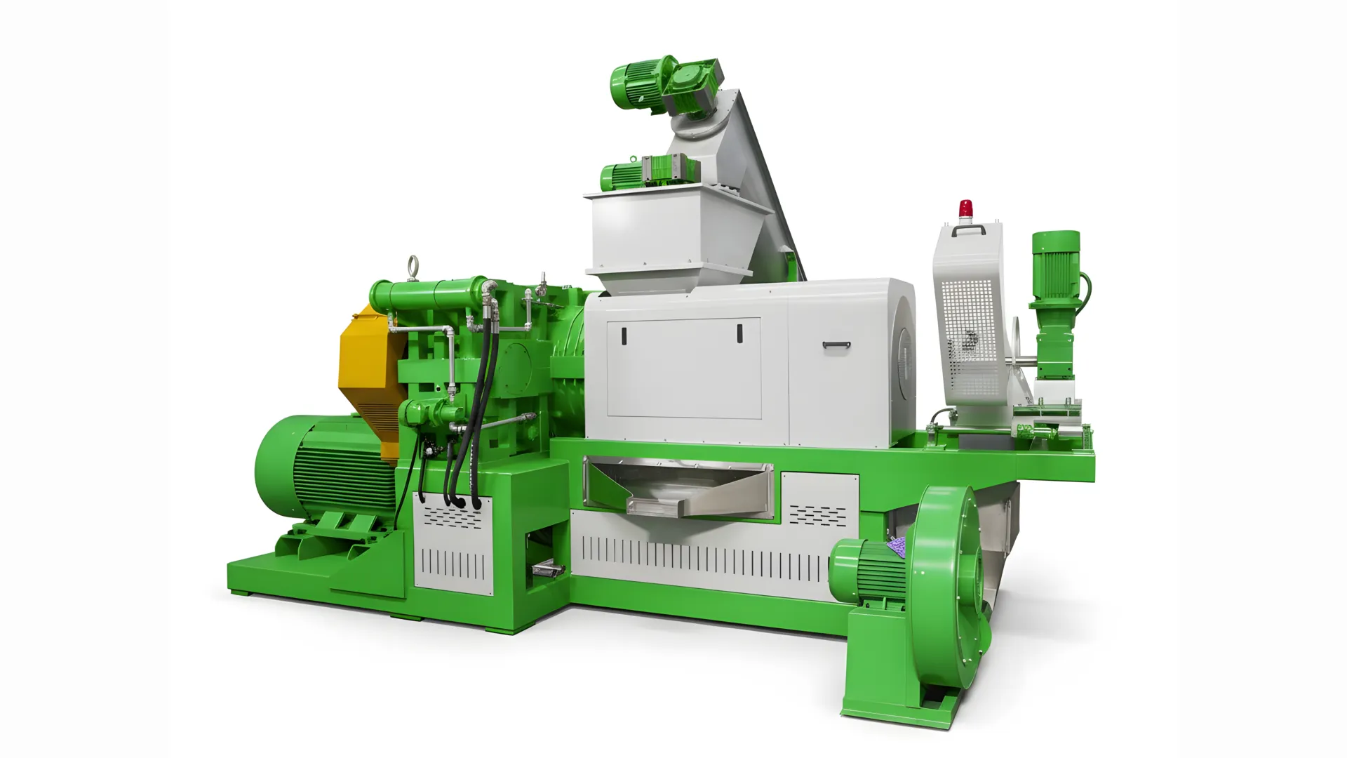 **"An all-in-one plastic film squeezer and pelletizer machine"**: