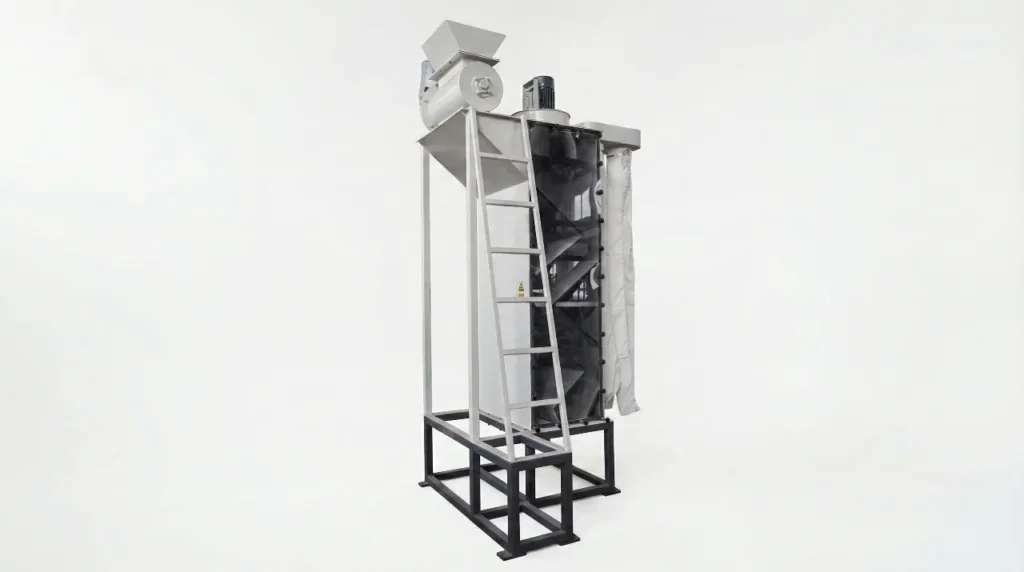 Zig-Zag Air Classifier for Density Sorting