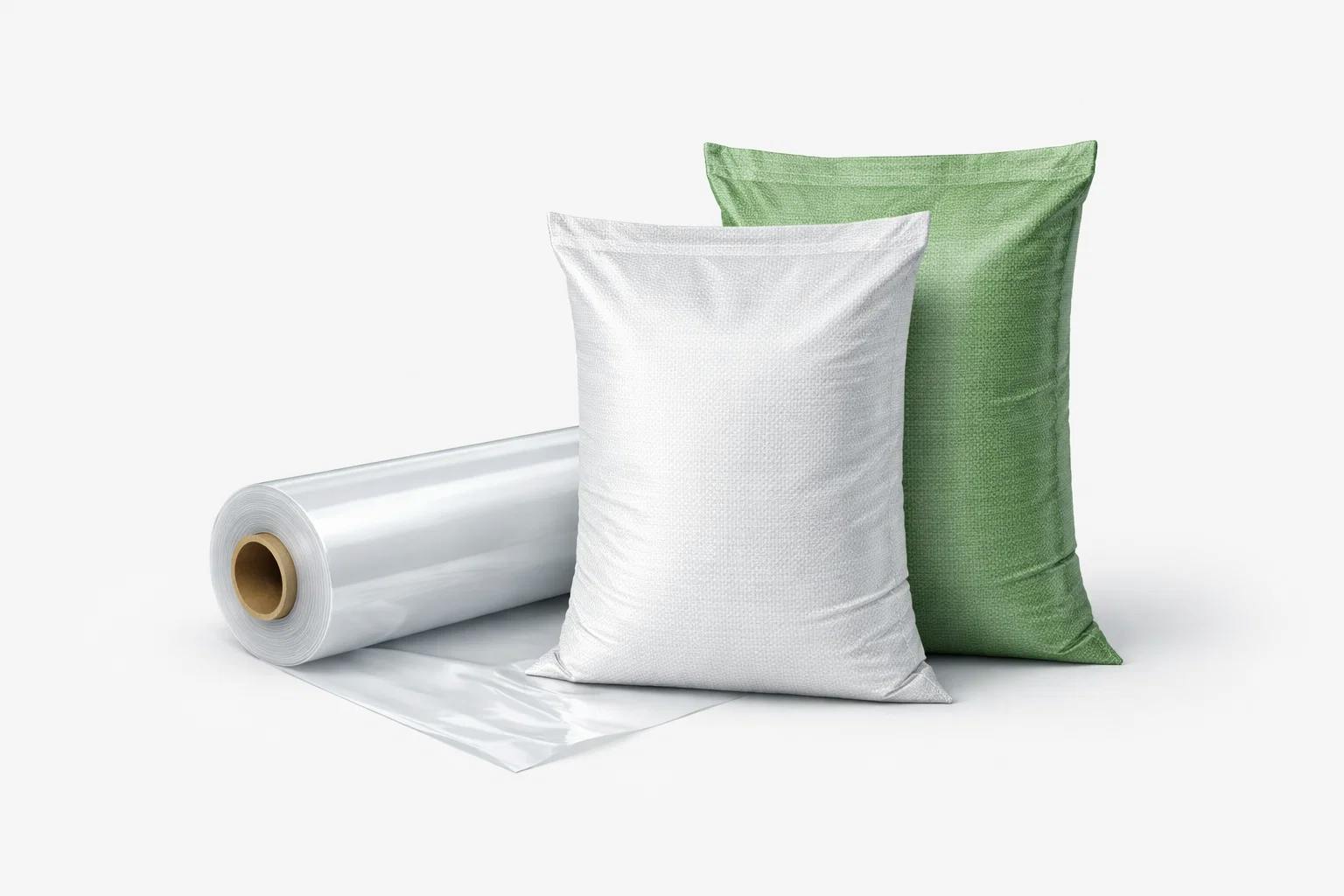 Bucăți de saci din PP pentru sisteme de reciclare a plasticului industrial