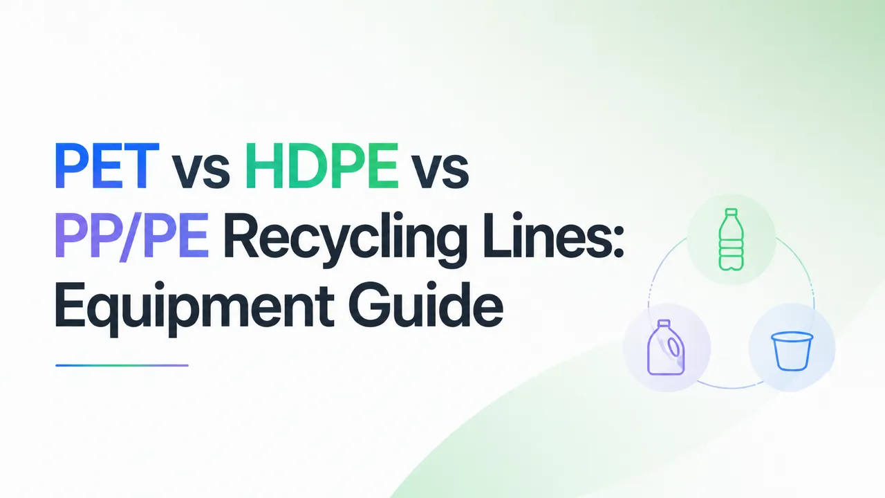 Guía de Equipos: Líneas de Reciclaje de PET vs HDPE vs PP/PE