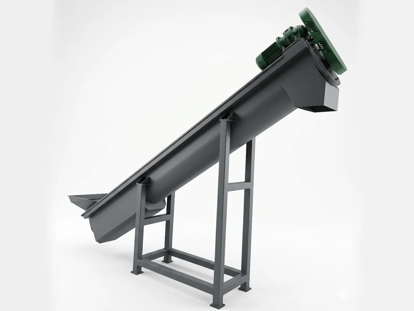 Conveyor de espiral para tanque de separação de flutuantes em três fileiras