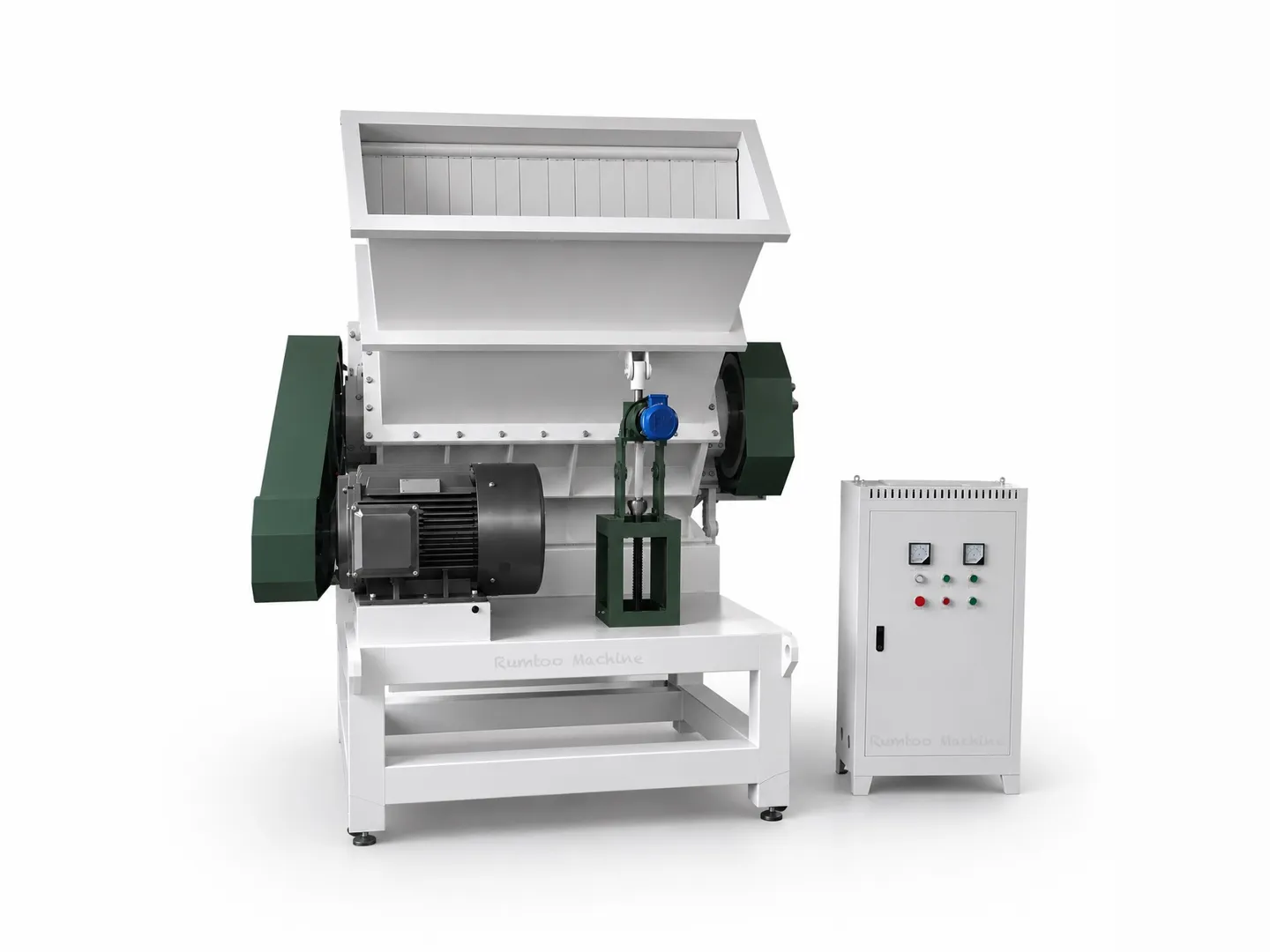 Horizontal crusher for plastic trays and PVC sheets
