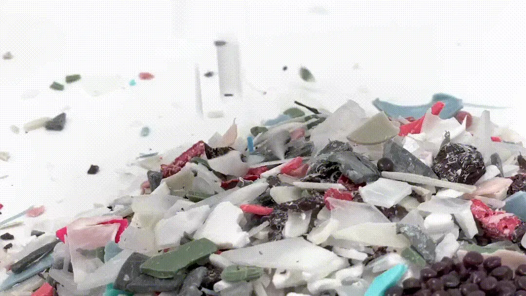 Mixed rigid plastic scrap before washing and separation stages