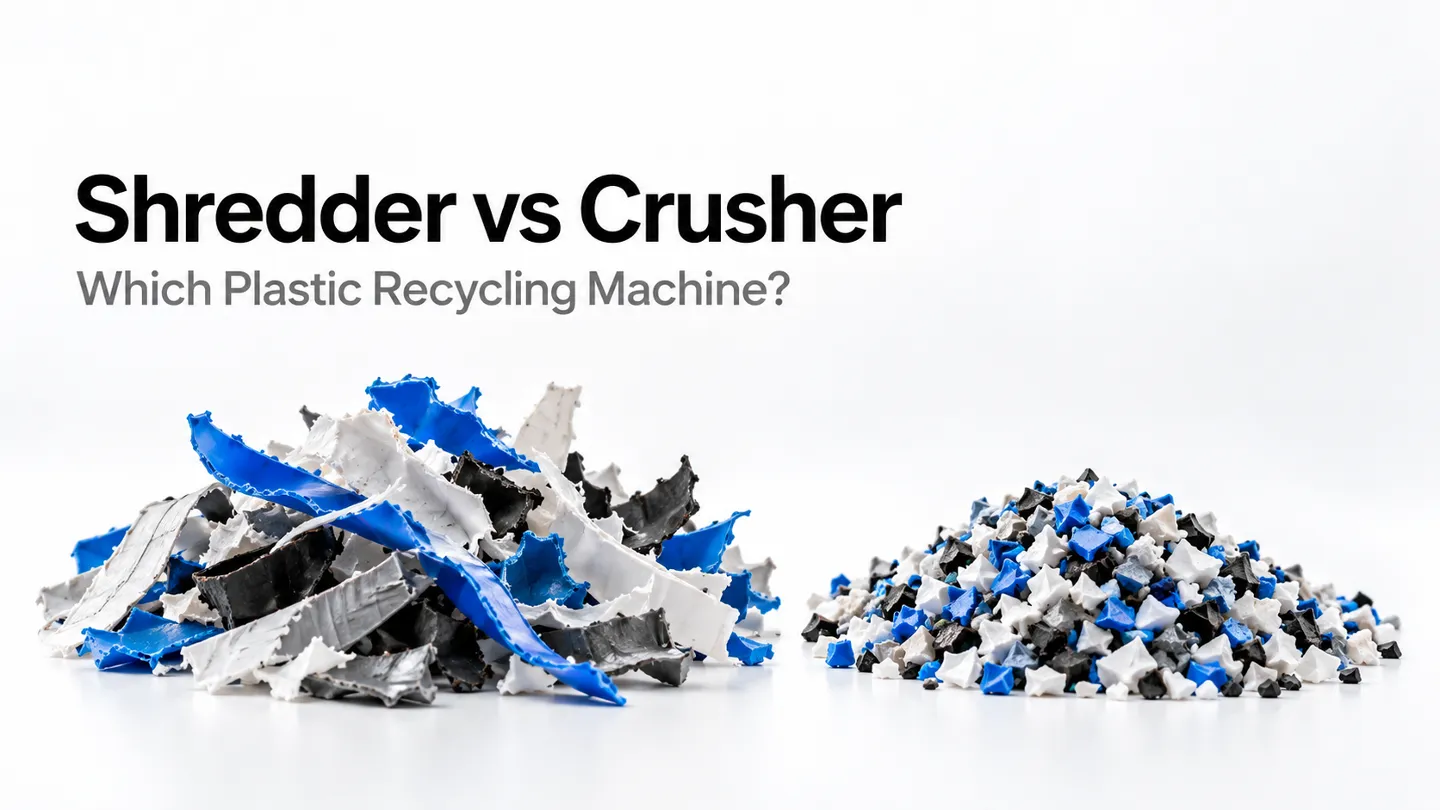 Shredder vs crusher: which plastic recycling machine