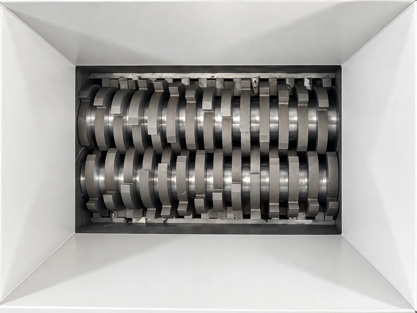 High-toughness alloy tool steel blades and cutting chamber of double shaft shredder